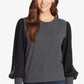 Skinnygirl Women's Crissy Top Dark Gray Size Small
