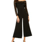 Thalia Sodi Women's Off The Shoulder Lace Jumpsuit  Black Size Large