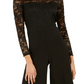 Thalia Sodi Women's Off The Shoulder Lace Jumpsuit  Black Size Large