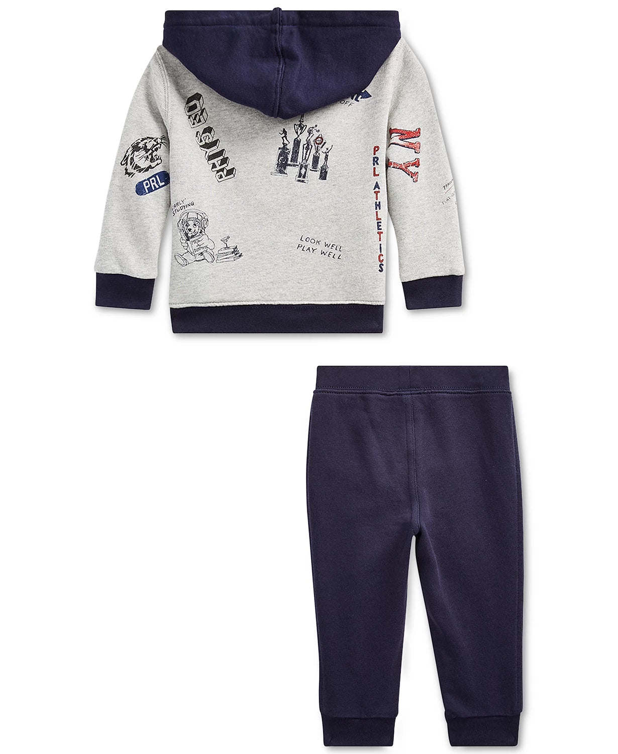 Ralph Lauren Baby Boy's Lightweight Hoodie & Joggers Navy Size 18 Months