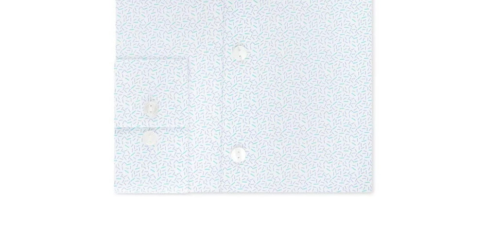 Kenneth Cole Reaction Men's Geo Print Dress Shirt Blue Size 14.5X32X33