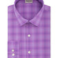 Kenneth Cole Reaction Men's Purple Plaid Collared Dress Shirt Purple Size 18X34-35