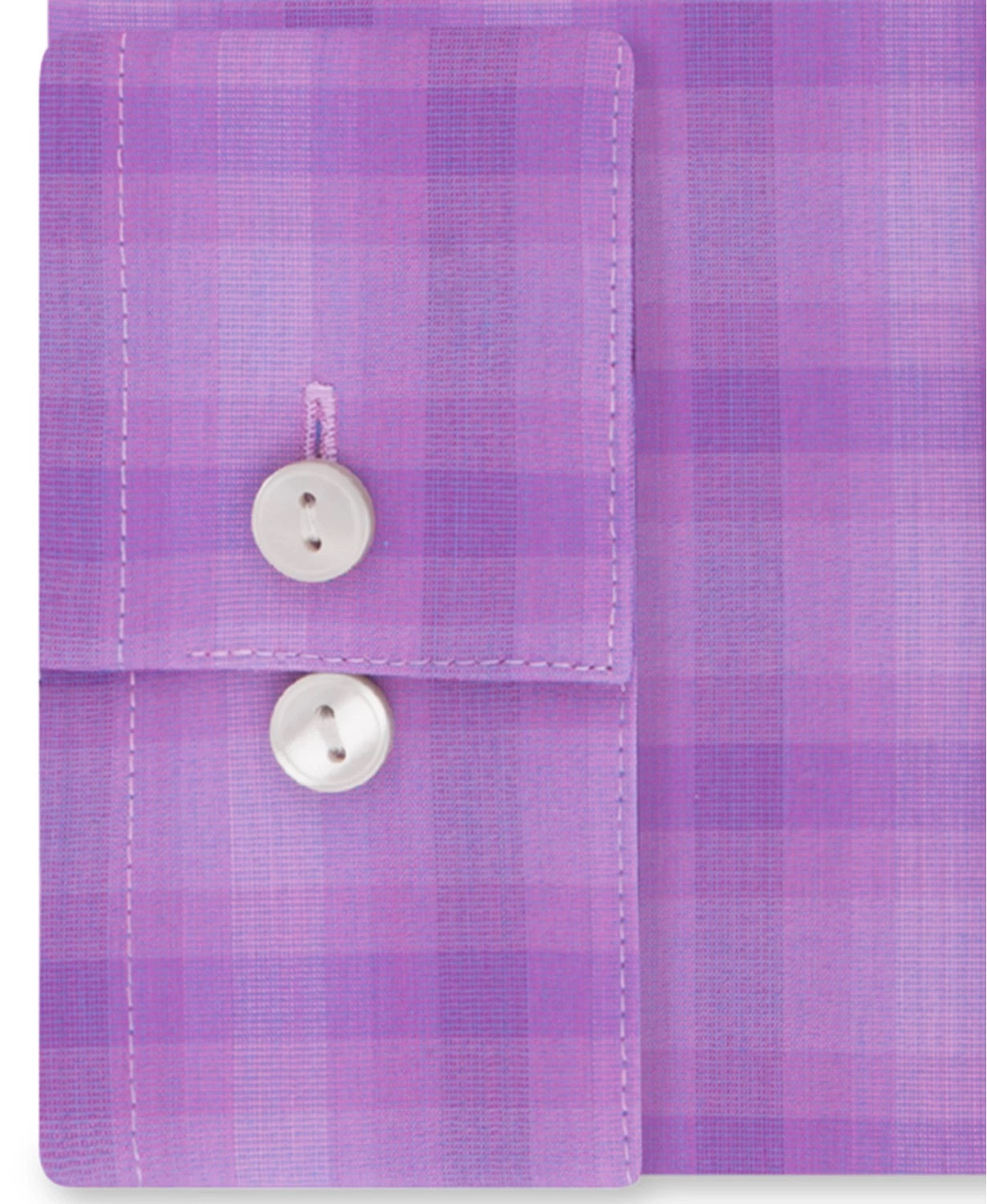 Kenneth Cole Reaction Men's Purple Plaid Collared Dress Shirt Purple Size 18X34-35
