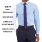 Kenneth Cole Reaction Men's Purple Plaid Collared Dress Shirt Purple Size 18X34-35