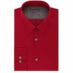 Calvin Klein Men's Burgundy Non Iron Dress Shirt Red Size 16X32X33
