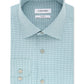 Calvin Klein Men's Steel Classic/Regular-Fit Non-Iron Performance Stretch Check Dress Shirt Green Size 34-35