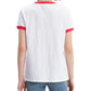 Levi's Women's Cotton Logo Ringer T-Shirt White Size Medium