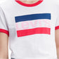 Levi's Women's Cotton Logo Ringer T-Shirt White Size Medium