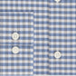 Michael Kors Men's Classic Fit Airsoft Performance Stretch Gingham Shirt Blue Size 18.5X34-35