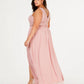 City Studios Women's Trendy Plus Size Embellished Illusion Tulip Gown Pink Size 20W