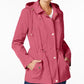 Charter Club Women's Water-Resistant Hooded Anorak Jacket In Regular And Petite Dark Pink Size Large