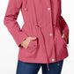 Charter Club Women's Water-Resistant Hooded Anorak Jacket In Regular And Petite Dark Pink Size Large