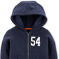 Carter's Little & Big Boys Zip-Up Fleece Hoodie Navy Size 5