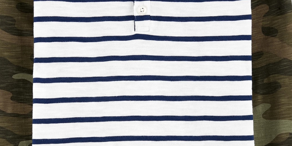 Carter's Little & Big Boy's Striped & Camo Print Cotton Henley T-Shirt Multi Size 8