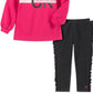 Calvin Klein Little Girls 2-Pc. Sweatshirt & Leggings Set Pink Size 6