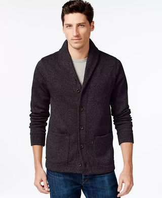Levi's Men's Sweater Knit Fleece Cardigan Black Size XX-Large