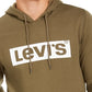 Levi's Men's Burndlen Fleece Logo Hoodie Green Size Large