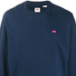 Levi's Men's Bailey Logo Crew-Neck Sweatshirt Blue Size Medium