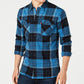Levi's Men's Plaid Flannel Shirt Blue Size Medium