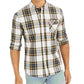 Levi's Men's Large Plaid Button Down Shirt White Size Medium