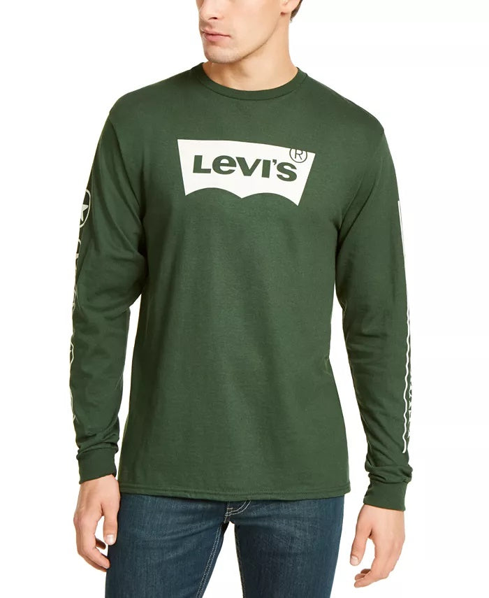 Levi's Men's Tundra Logo Graphic T-Shirt Green Size Medium