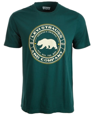 Levi's Men's Grail Logo Graphic T Shirt Green Size Small