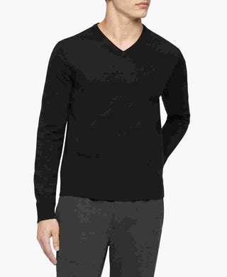 Calvin Klein Men's Merino Wool V-Neck Sweater Charcoal Size X-Small