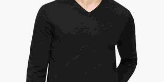 Calvin Klein Men's Merino Wool V-Neck Sweater Charcoal Size X-Small