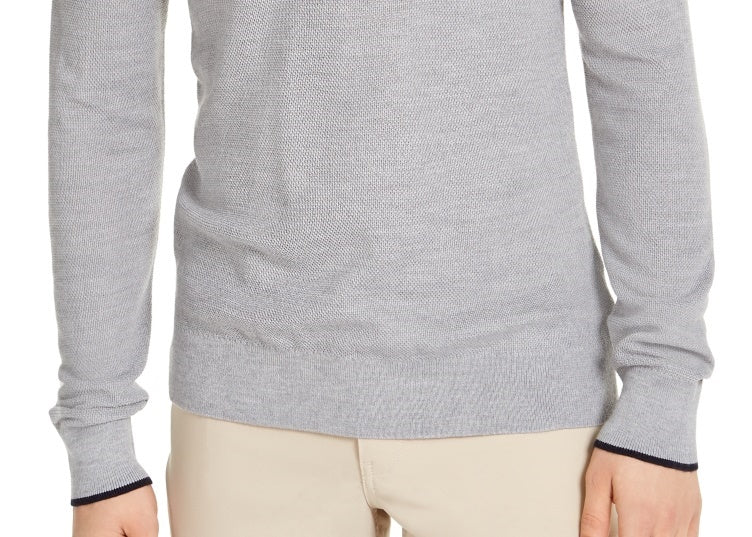 Calvin Klein Men's Merino Crew Neck Sweater Silver Size X-Large