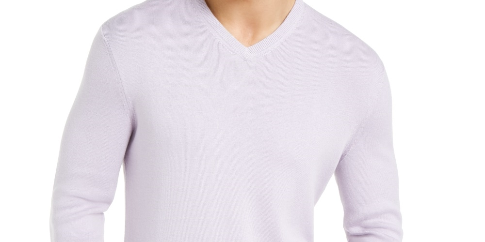 Calvin Klein Men's Regular Fit V Neck Sweater Purple Size XX-Large