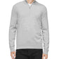 Calvin Klein Men's 1/4 Zip Mock Turtleneck Sweater Silver Size Medium