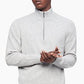 Calvin Klein Men's 1/4-Zip Sweater Silver Size XX Large