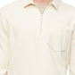 Calvin Klein Men's Collared 1/4 Zip Polo Shirt White Size X-Large