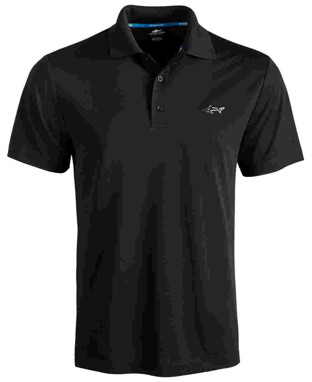 Attack Life By Greg Norman 5 Iron Solid Polo Charcoal Size Small