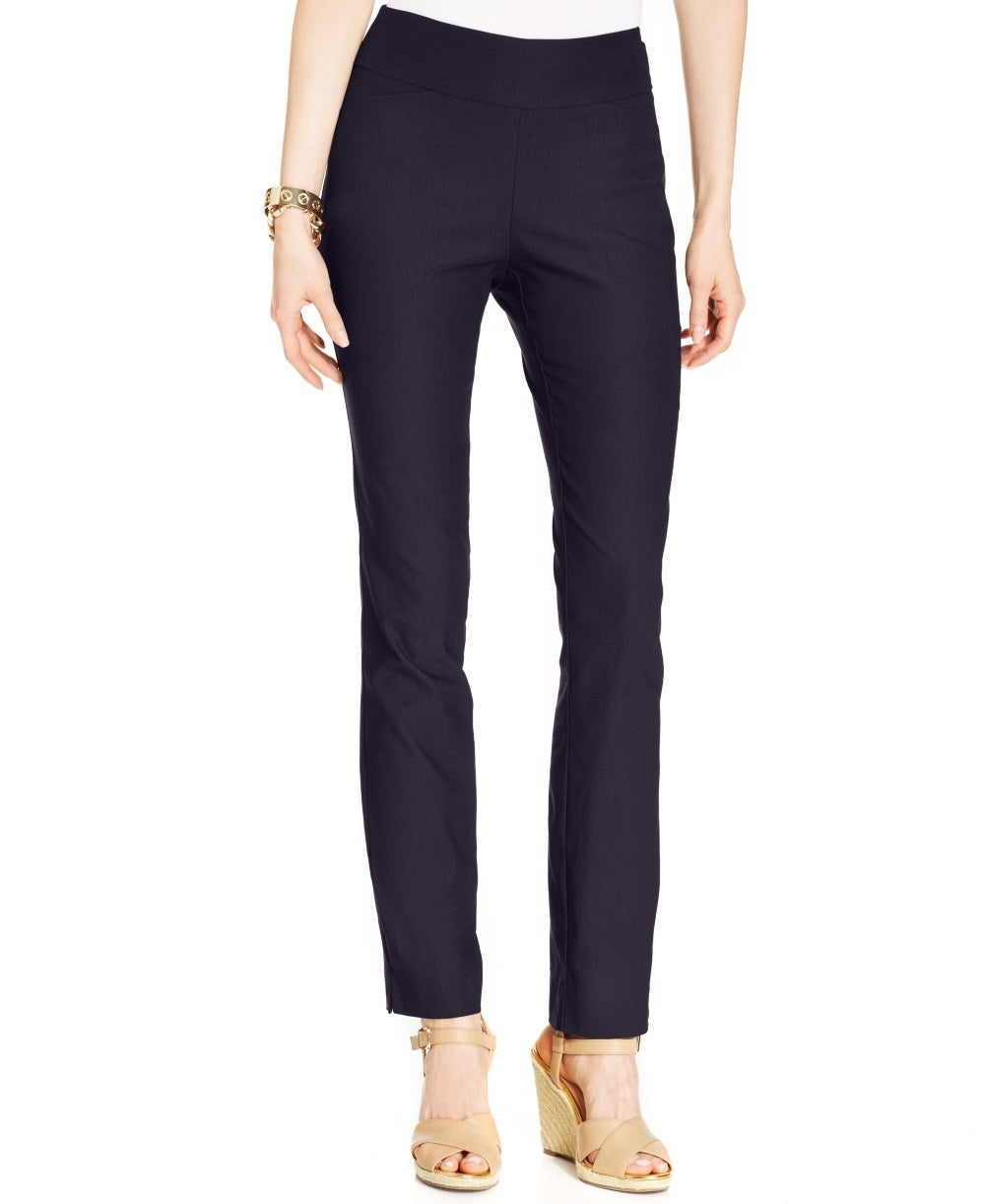 Charter Club Women's Petite Cambridge Tummy-Control Slim-Leg Pants Blue Size 20X4
