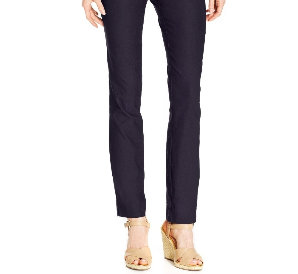 Charter Club Women's Petite Cambridge Tummy-Control Slim-Leg Pants Blue Size 20X4