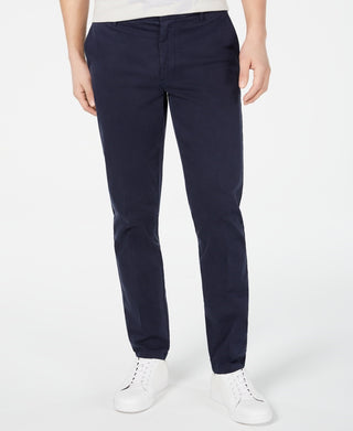 DKNY Men's Bedford Straight Leg Mid-Rise Chino Pants Navy Size 40X30