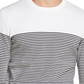DKNY Men's Gradient Stripe Stretch Sweater Charcoal Size Large