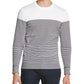 DKNY Men's Gradient Stripe Stretch Sweater Gray Size X-Large