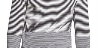 DKNY Men's Gradient Stripe Stretch Sweater Gray Size X-Large