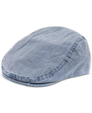 Levi's Men's Distressed Pigment-Dyed Canvas Flat-Top Ivy Hat Navy Size Regular