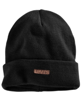 Levi's Men's Cuff Beanie With Tonal Embroidery Black