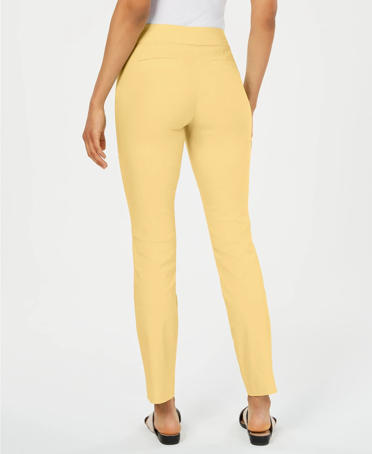 Charter Club Women's Cambridge Pull On Pants Yellow Size 4 Petite