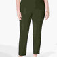 Charter Club Women's Cambridge Tummy Control Pull On Pants Green Size Petite Small