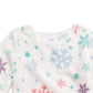 Evy Of California Big Girls Plush Snowflake-Print Top Beige Size Small