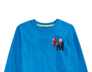 Disney Big Girls Minnie Mouse Icon Drawcord Shirt Turq/Aqua Size Small