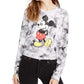 Disney Junior's Tie Dyed Mickey Mouse Graphic Print Top Grey Size X-Large