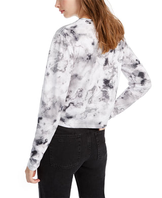 Disney Junior's Tie Dyed Mickey Mouse Graphic Print Top Grey Size X-Large