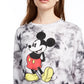 Disney Junior's Tie Dyed Mickey Mouse Graphic Print Top Grey Size X-Large