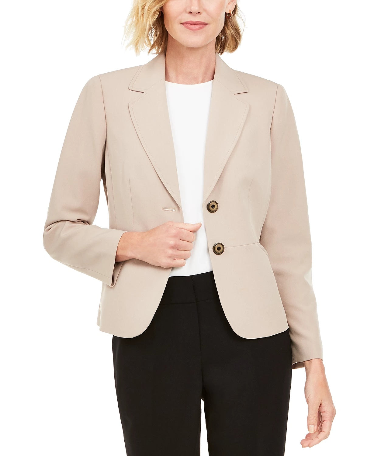 Le Suit Women's Blazer & Pants Suit Beige Size 12